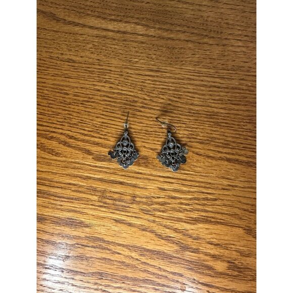 Silver toned Disney Mickey mouse Earrings dangle - Picture 1 of 3